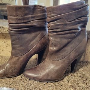 BCBG MaxAzria Leather Heeled Ankle Boots